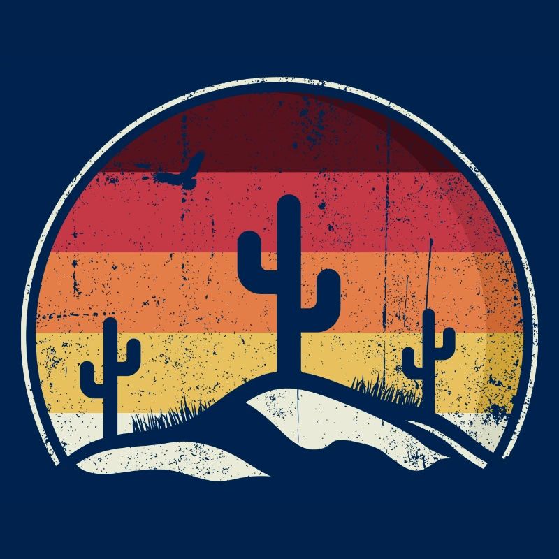 Desert Sunset Cacti Circle
