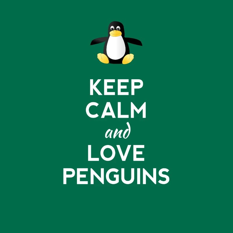keep calm love pingouin Linux nerd ordinateur cpu lo