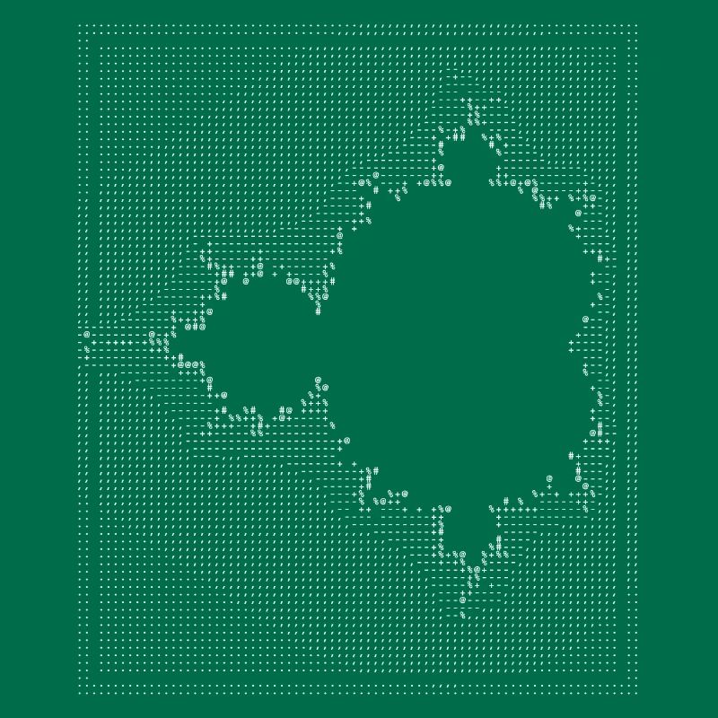 nerd mandelbrot ascii apfelmännchen code programer