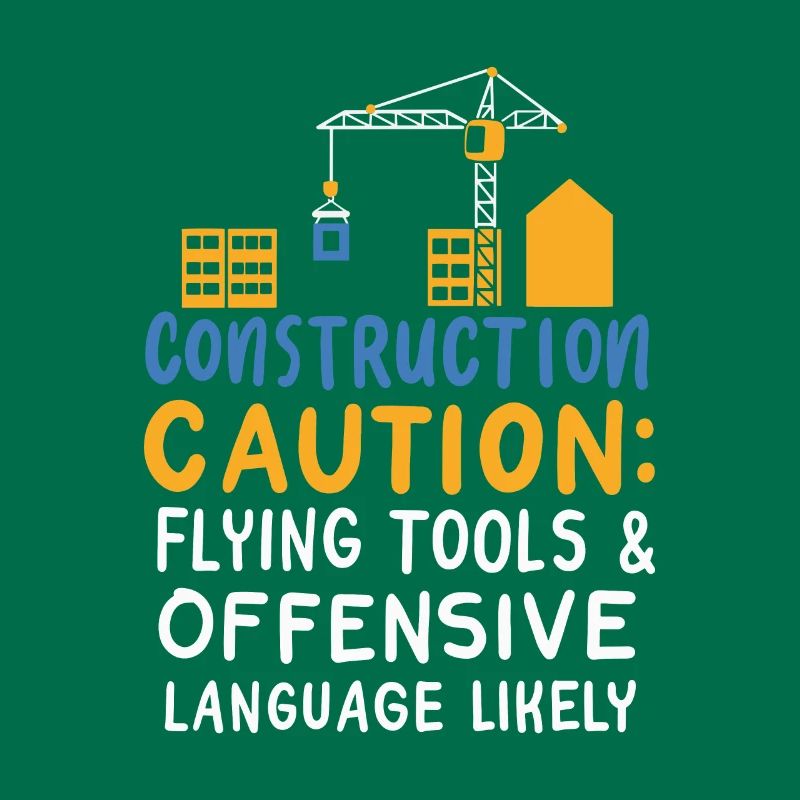 Construction Caution Flying Tools & Offensive