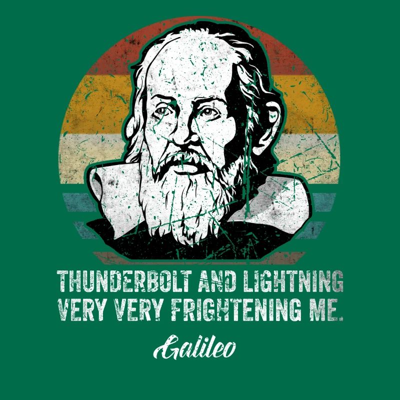 Thunderbolt lightning Galileo Philosopher Physics