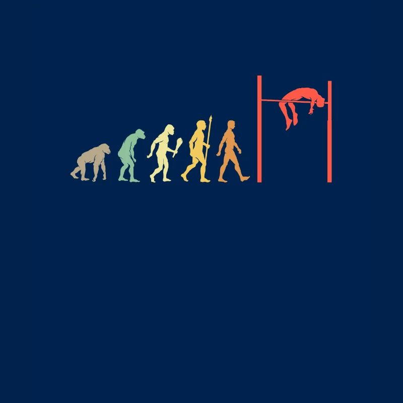 Vintage High Jumping Evolution Athlete Gift Idea