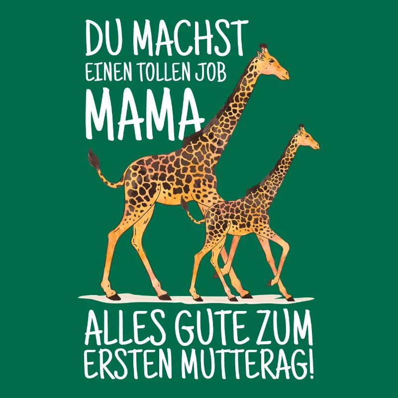 Muttertag Mutter Mummy Giraffe Spruch Geschenk