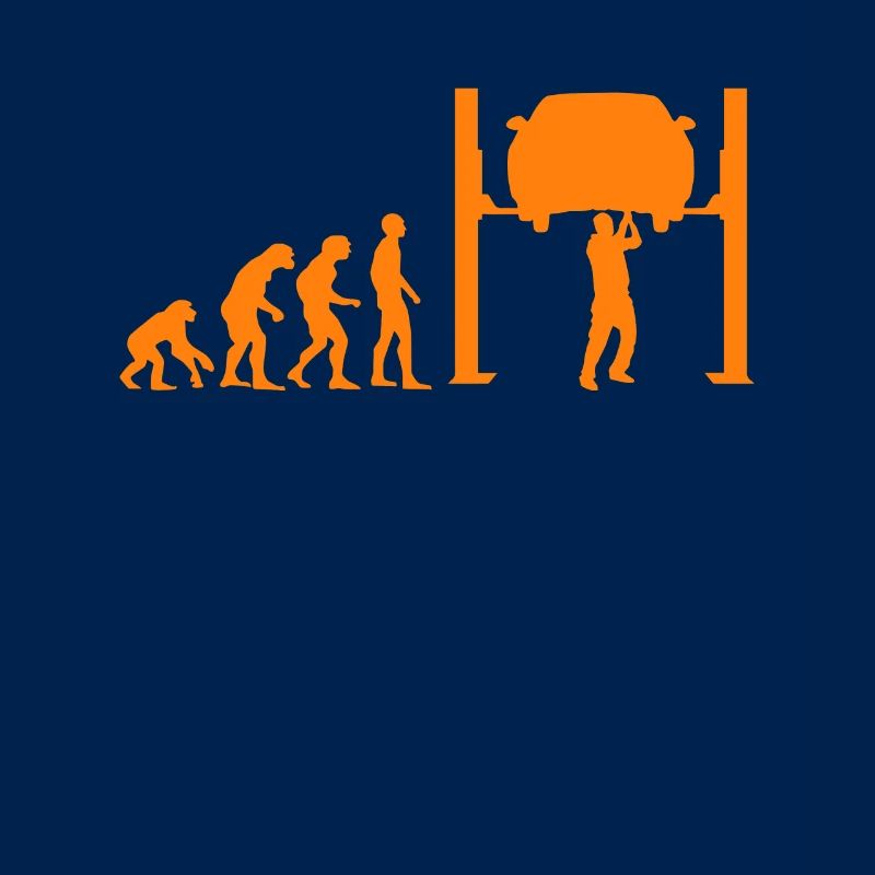 Auto mécano élévateur élévateur de l’évolution singe homme