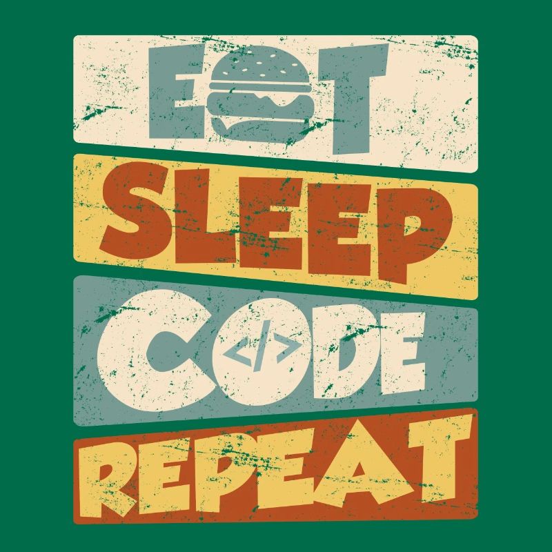 Programmer Developer IT Saying Eat Sleep Code