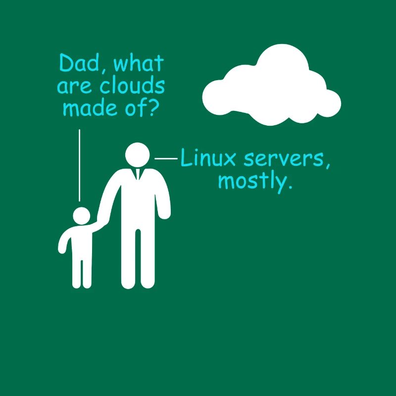 Coder Software Entwickler Witz Cloud Linux Server