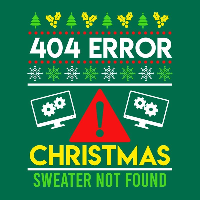 404 Error Ugly Chritsmas Coder Programmer Code