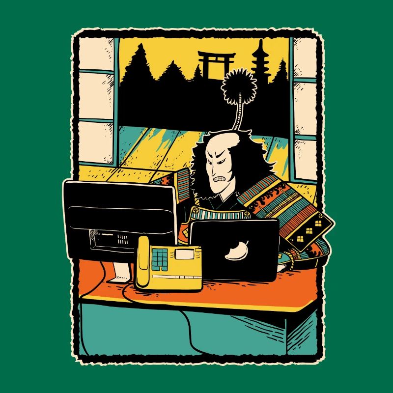 Samurai Computer Nerd Programmer Programming