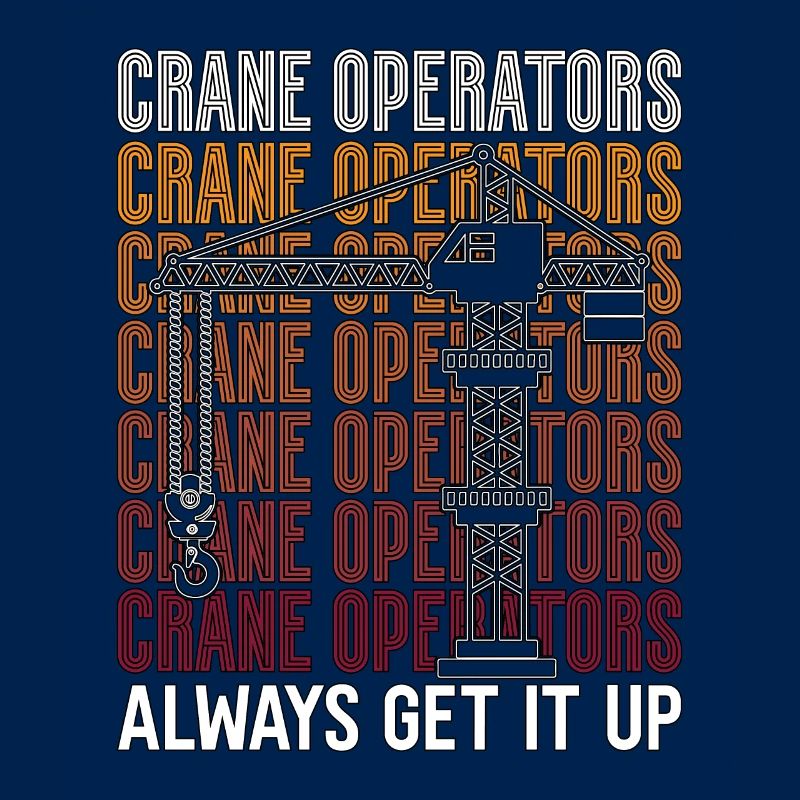 Construction Worker Crane Crane Driver Crane Operator Gift