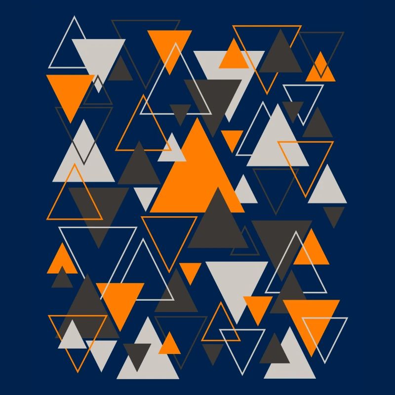 Triangle Pattern Design Orange