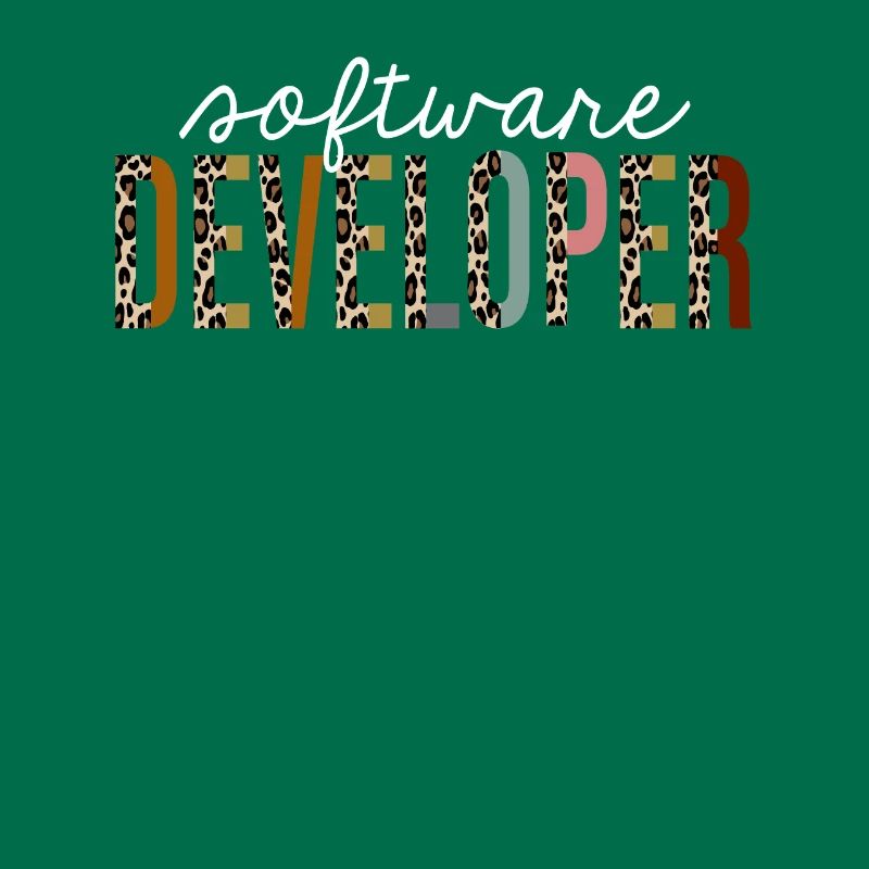 Software Developer Leopard Print Funny Gift