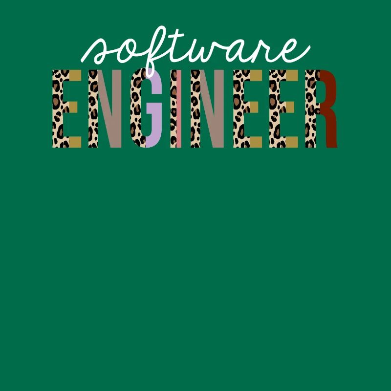 Software engineer Leopard Print Funny Gift