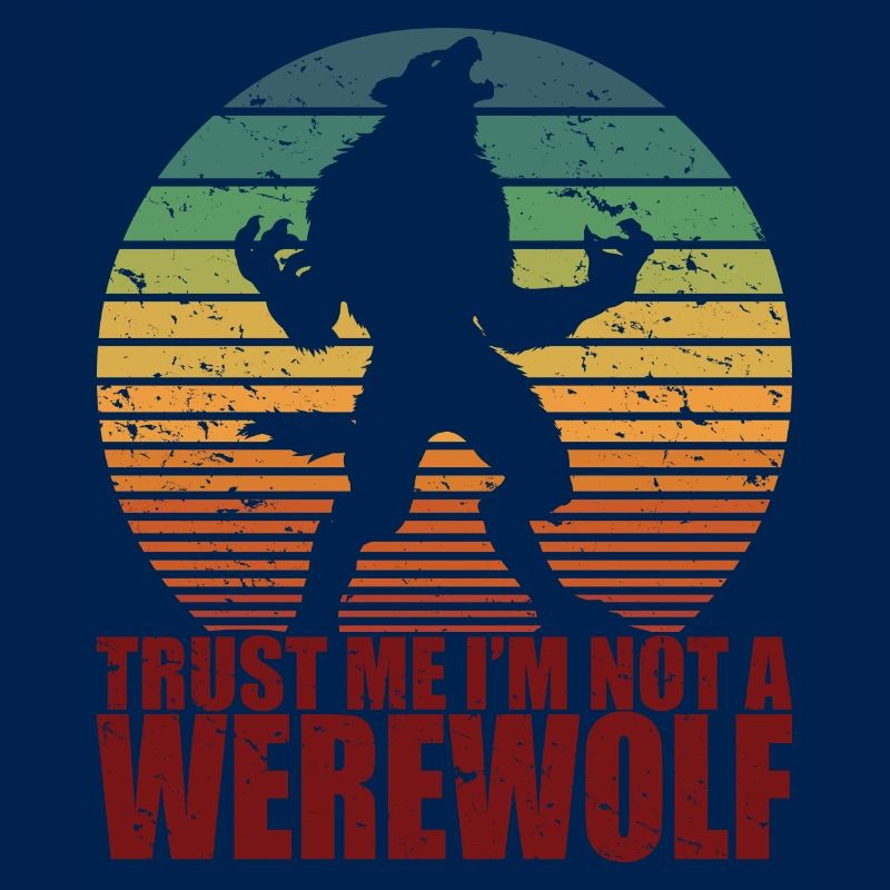 Spaß Scary Werwolf Retro Halloween Süßes oder Saures