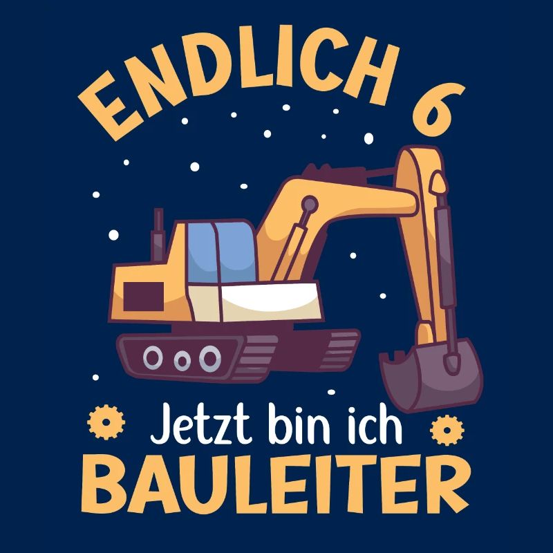 6. Geburtstag Junge Bagger Design Endlich 6