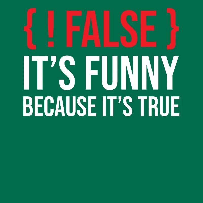 Programming Saying Slogan False It's Funny Because
