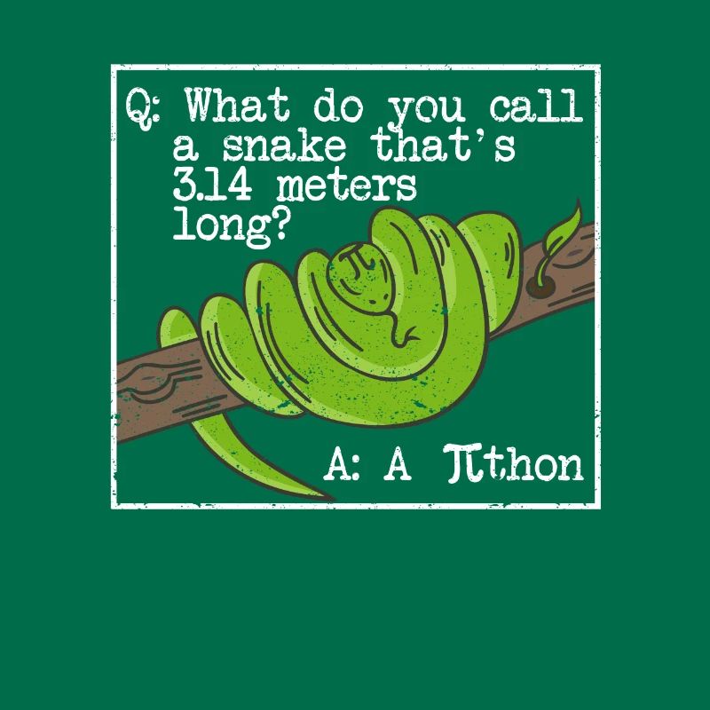 python serpent pithon pi tag icône maths drôles