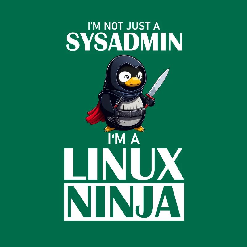Linux Ninja I'm not a SysAdmin Tux Ninja Wizzard