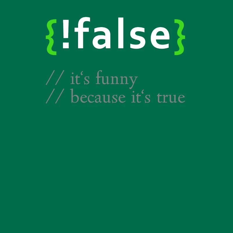 ! False - Lustige Codierung Programmierer Computerprogramm