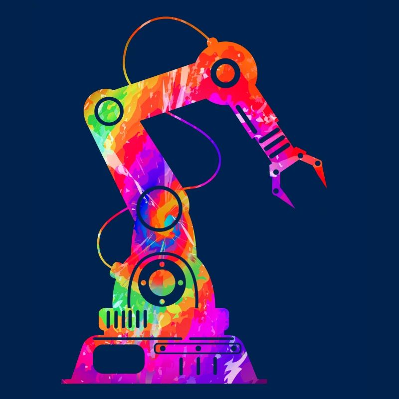 Robot Robotics Engineer Tie Dye