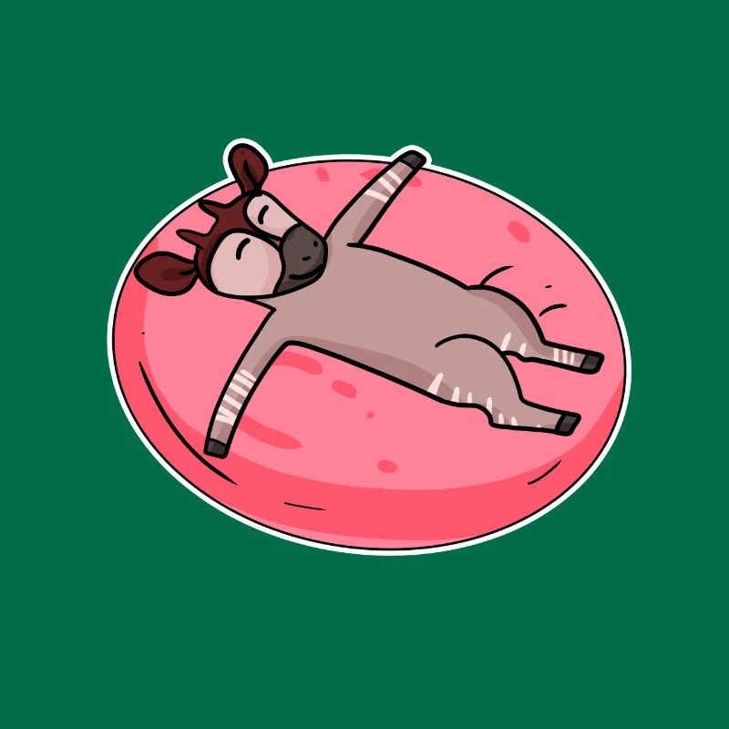 Sleeping okapi forest giraffe