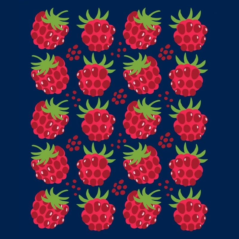 Raspberry Berries Fruit Pattern
