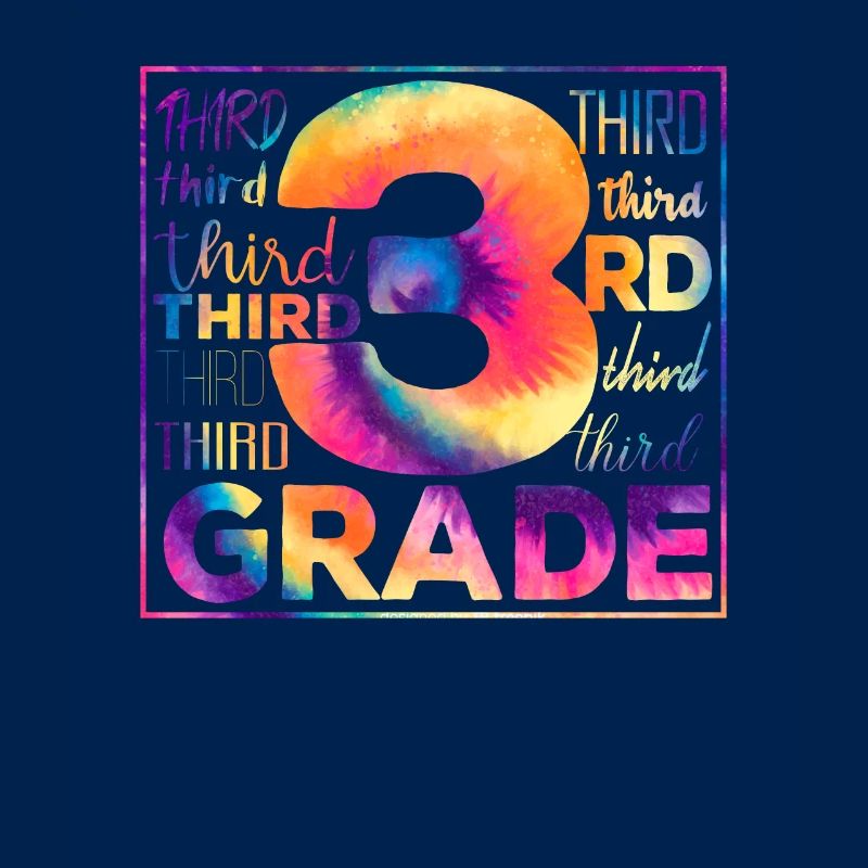 Tie Dye 3rd Grade Third Typography Team Students