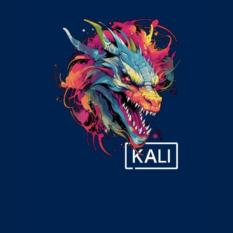 Colorful Kali Linux Dragon Design for DevOps &