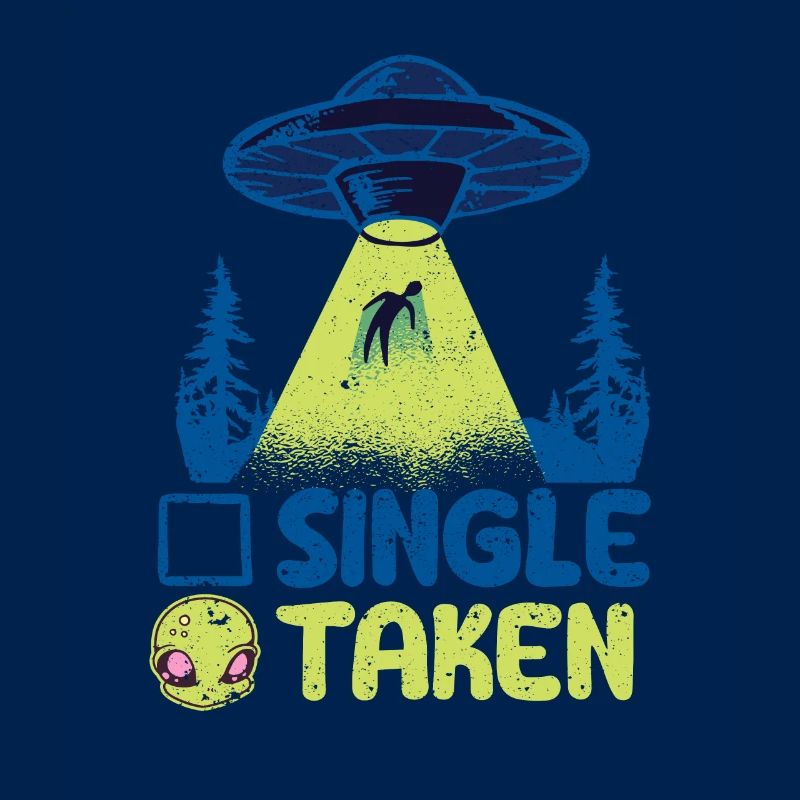 Single oder genommen Lustig Alien UFO Valentinstag
