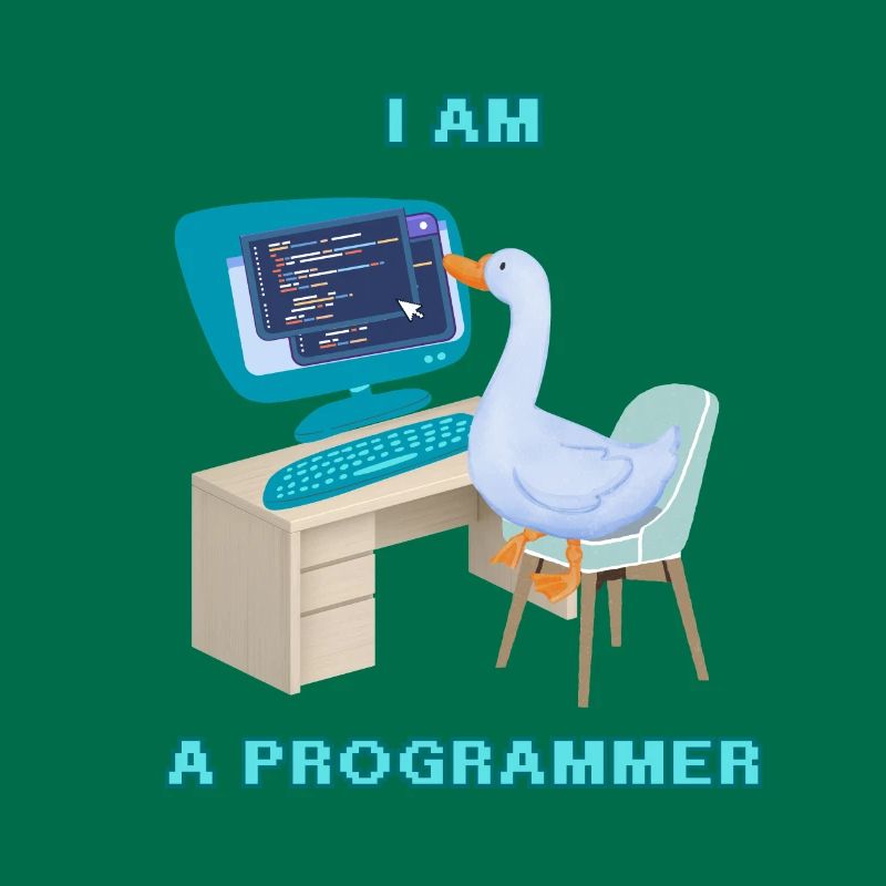Eine Programmierer-Ente, ein lustiges Design für Programmierer