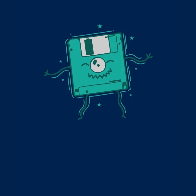 Floppy Disk Dances Retro Storage Module Disk