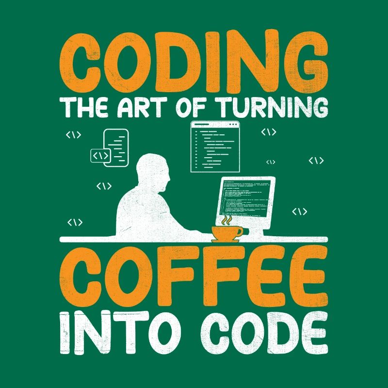 Kaffee-Codierung Programmierer Programmierer Entwickler Nerd Coff
