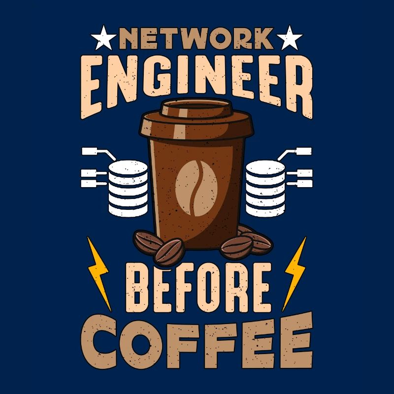 Network Engineer Before Networking Coffee Lover
