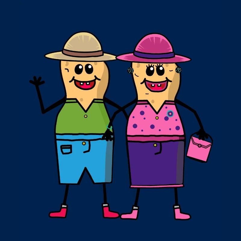 Erdnuss Ehepaar Ehemann Ehefrau Zusammen