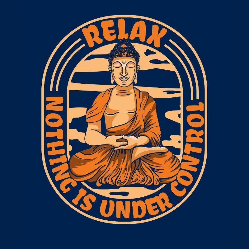 Relax Nothing is Under Control Statue bouddhiste