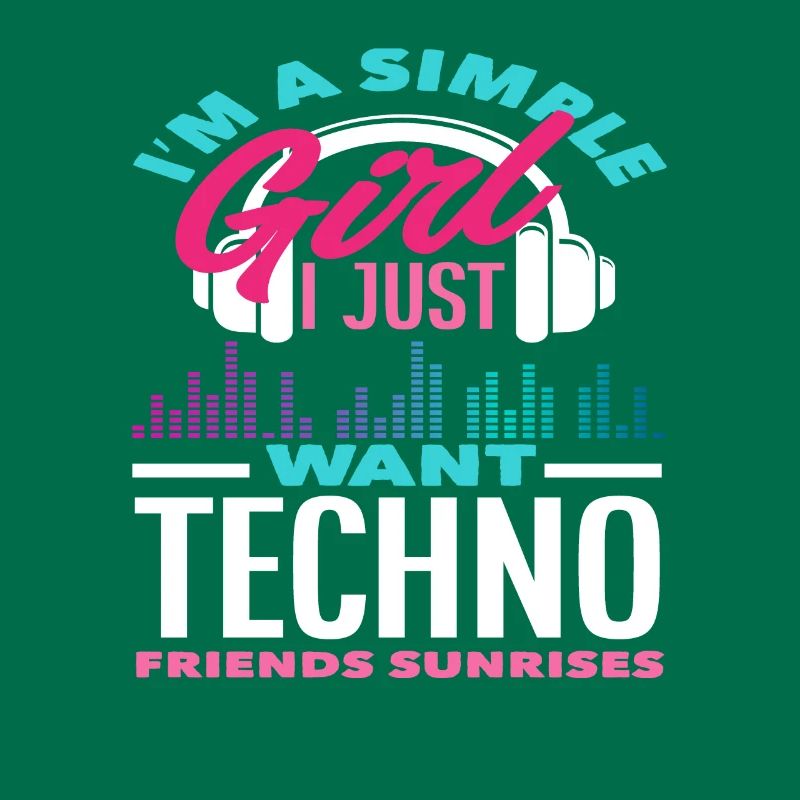 Techno Lover Einfache Mädchen Freunde