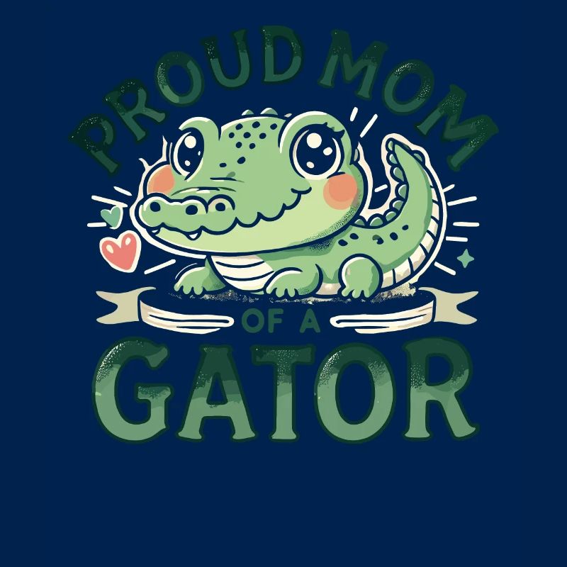 Stolze Mutter eines Alligators