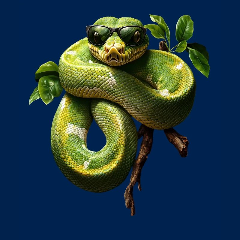 Arbre vert Python Serpents Amoureux Terrarium