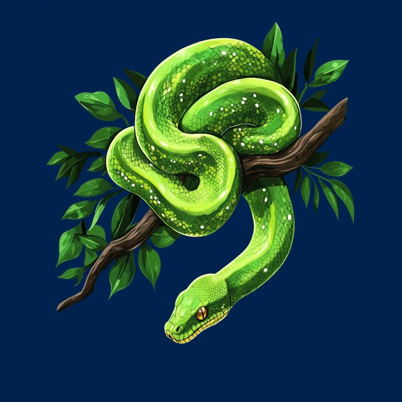 Arbre vert Python Serpents Amoureux Terrarium