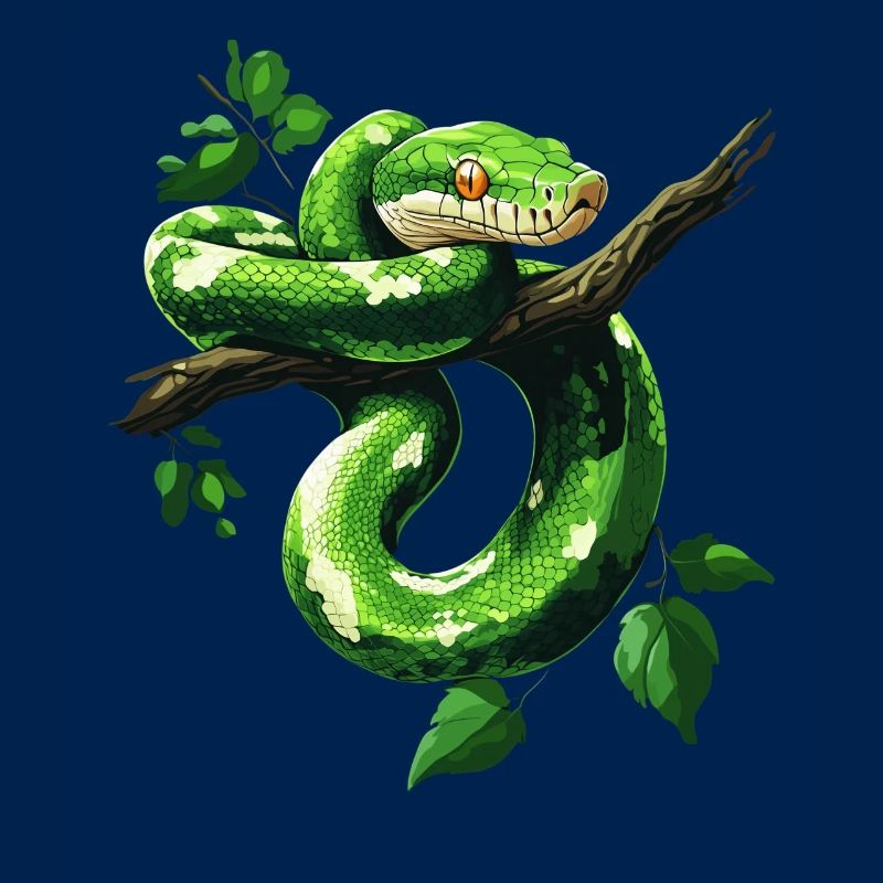 Arbre vert Python Serpents Amoureux Terrarium