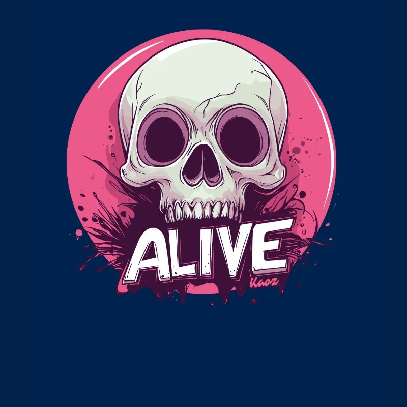 Skeleton "Alive" – Ironic Skull