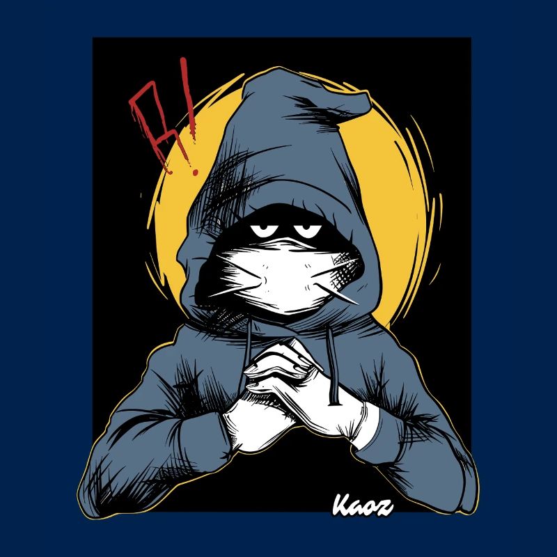 Verdächtiger in einem Kapuzenpullover