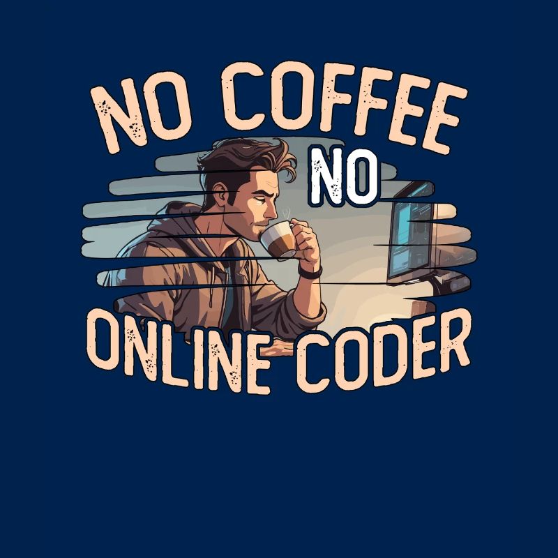 Online Coder No Coffee No Programming Coffee Lover