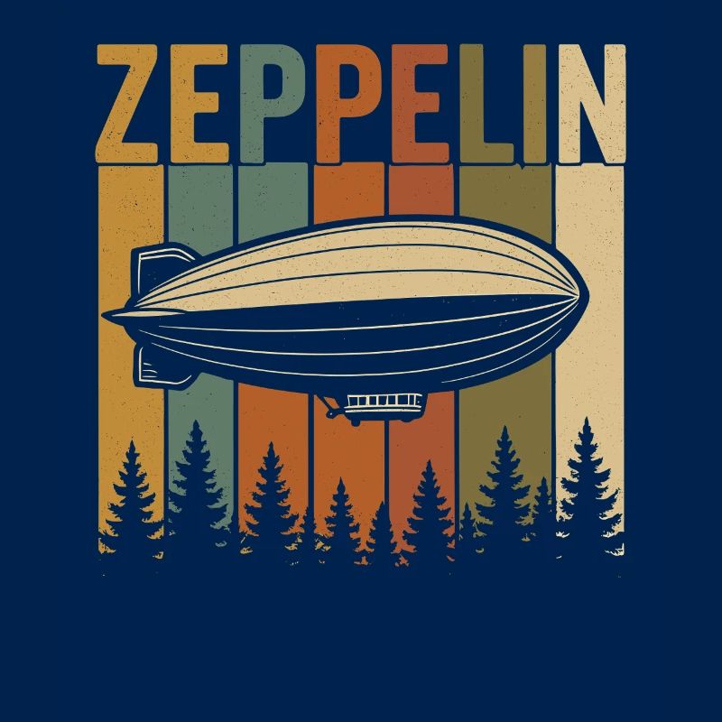 Conception rétro du dirigeable Zeppelin