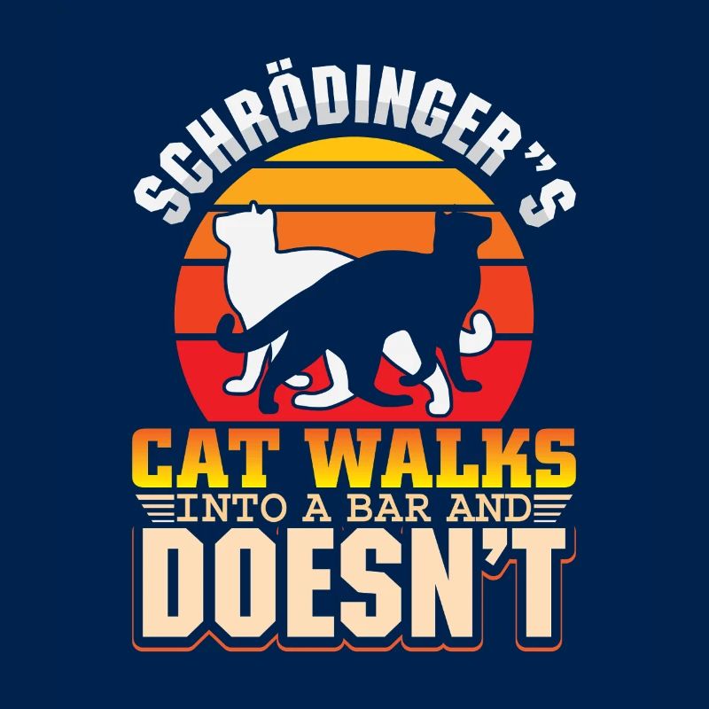 Le chat de Schrödinger Nerd Geek Physicien Science