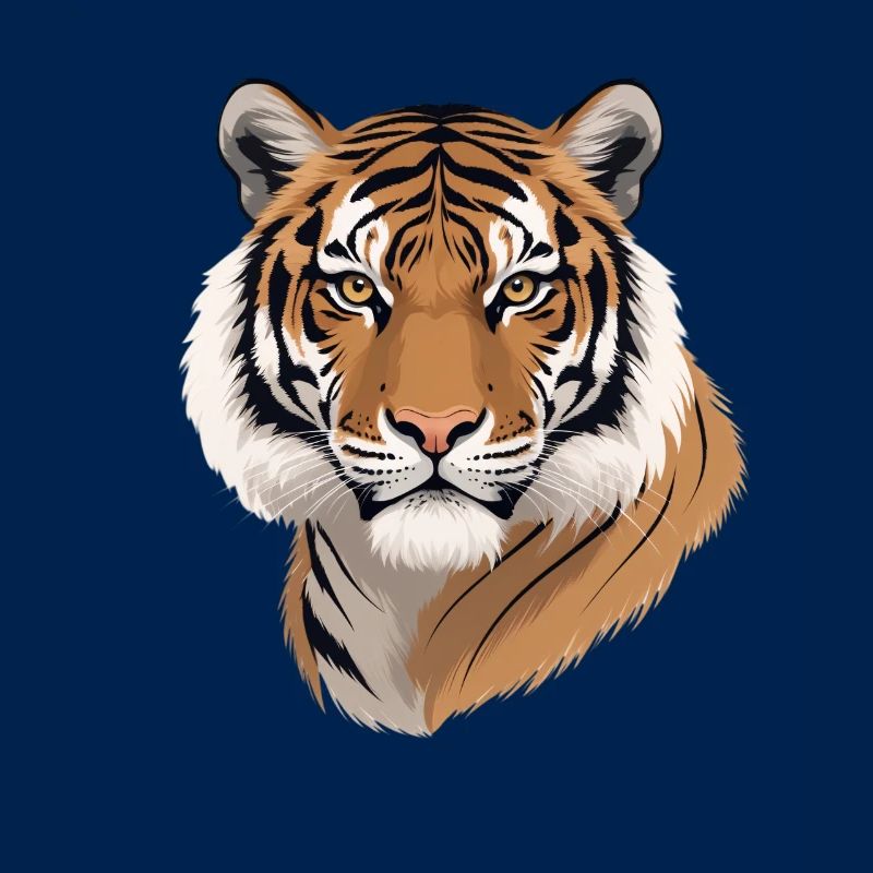 Tiger Head Illustration Wild Pattern