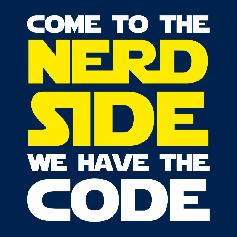 Nerd Side Retro Yellow Sci-Fi Typography Art