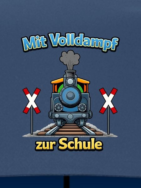 Dampflok zur Schule Einschulung 