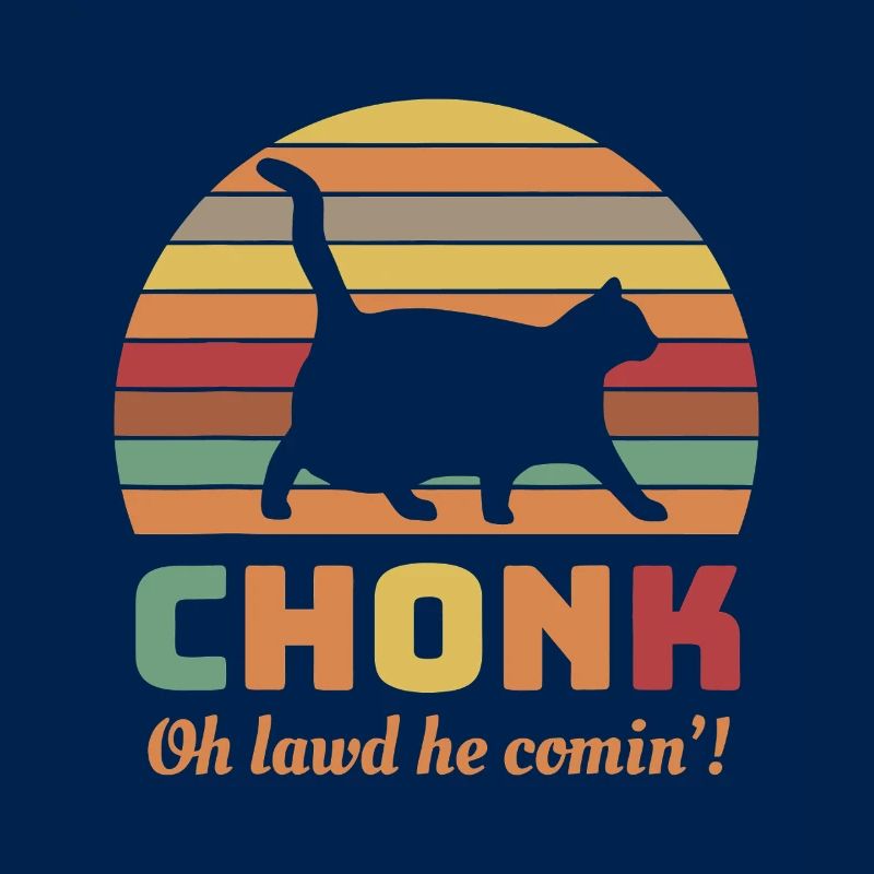 Chonk Cat Retro Sunset Tee