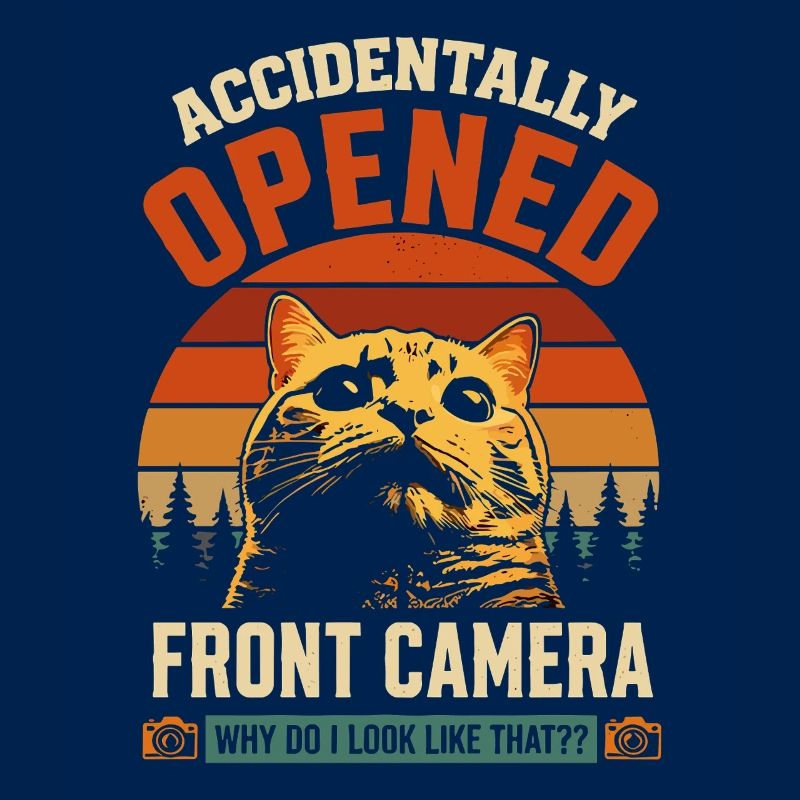 Front camera accidentally open cat