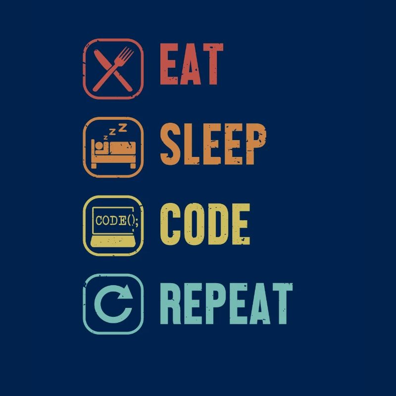 Eat Sleep Code Repeat Software Engineer Coder